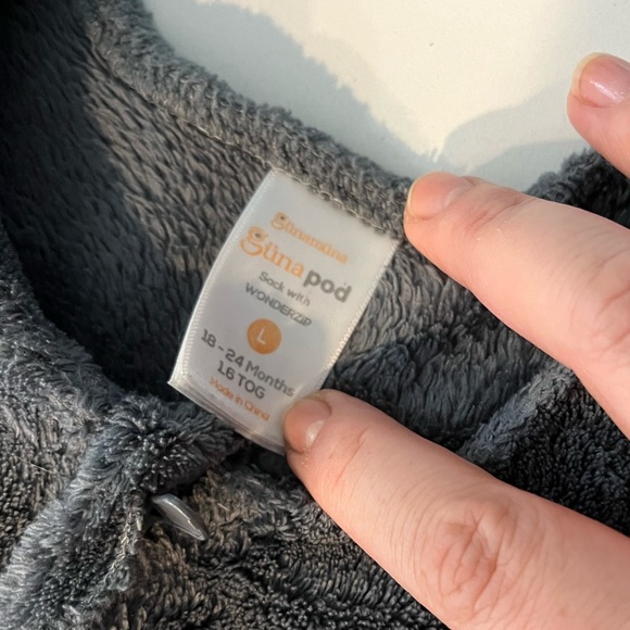 Winter sleep sack 18-24mo soft gray fleece shoulder snaps - Picture 2 of 3